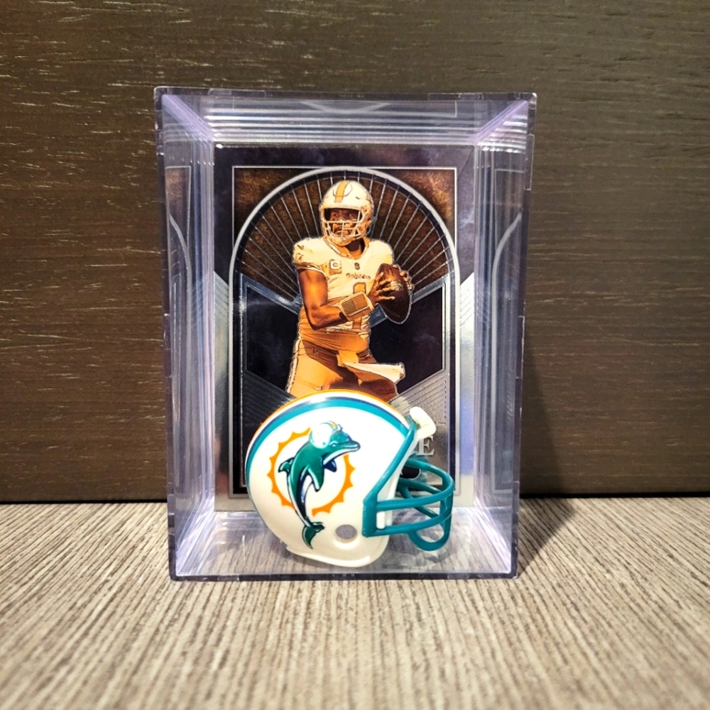 Tua Tagovailoa Miami Dolphins Mini Helmet Football Sports Box